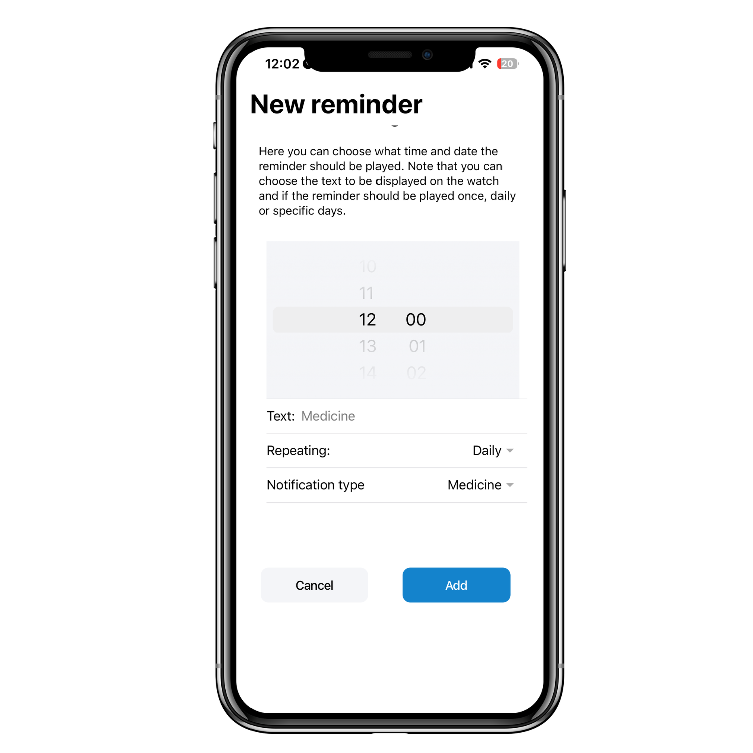 1. Medicinpåminnelse (app bild) Engelska