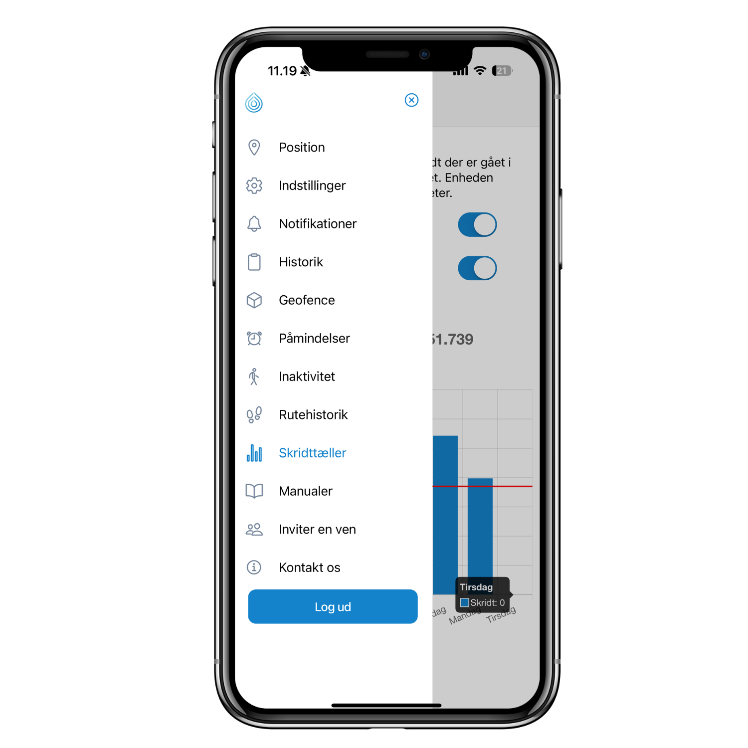 1. Stegraknare (Danska app bilder)