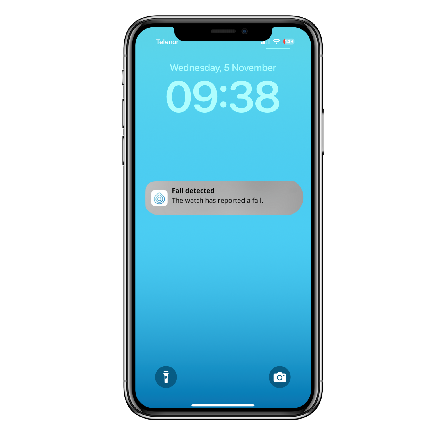 3. Fall larm app bilder (Engelska)