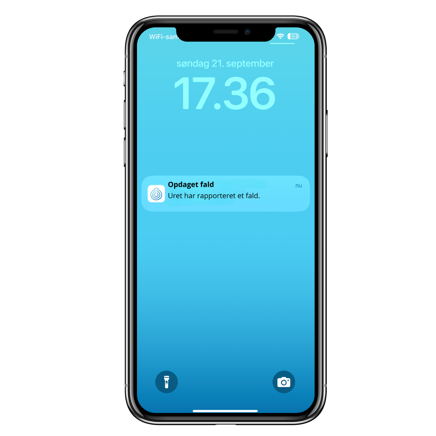 3. Fallarm - app bild (Danska)