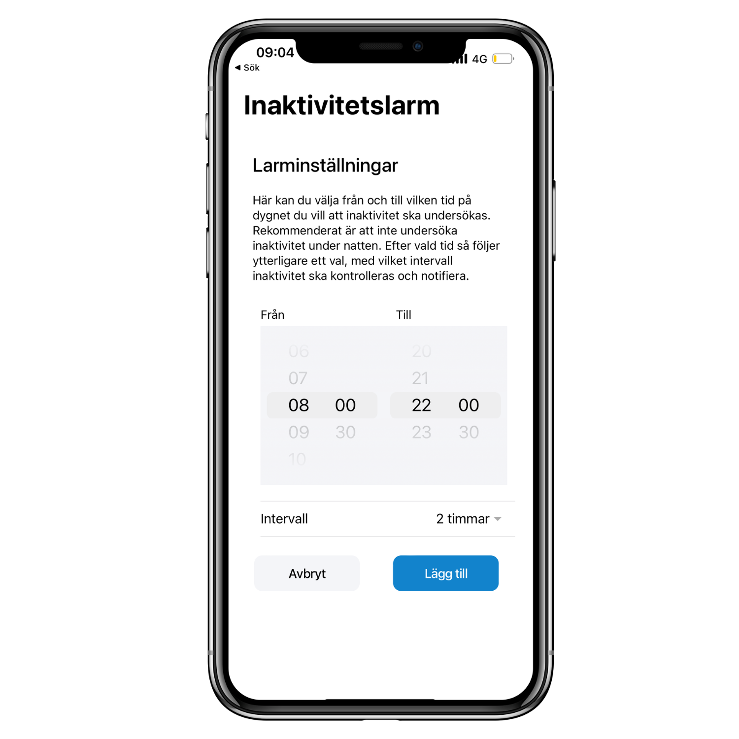 Sensorems trygghetslarm kan larma när man blivit oväntat inaktiv eller stilla