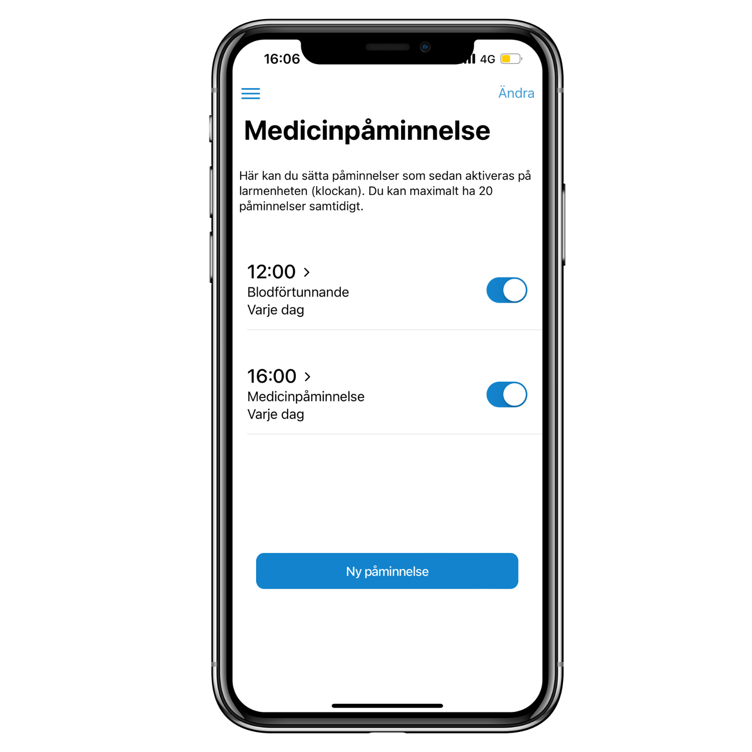 Sensorems trygghetslarm i GPSklocka. Smartklocka med medicinpåminnare och app