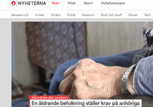 Sensorem GPS watch with built-in security alarm for seniors. An aging population makes demands on relatives. Report in TV4 Sweden