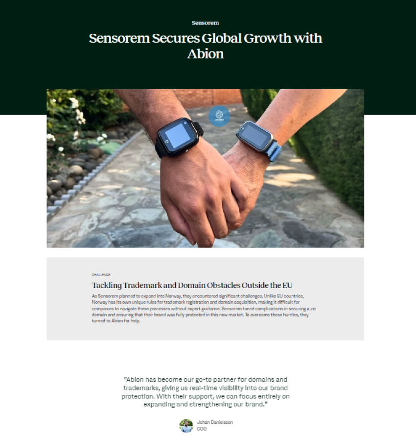 Sensorem_trygghetslarm_global_growth_with_Abion